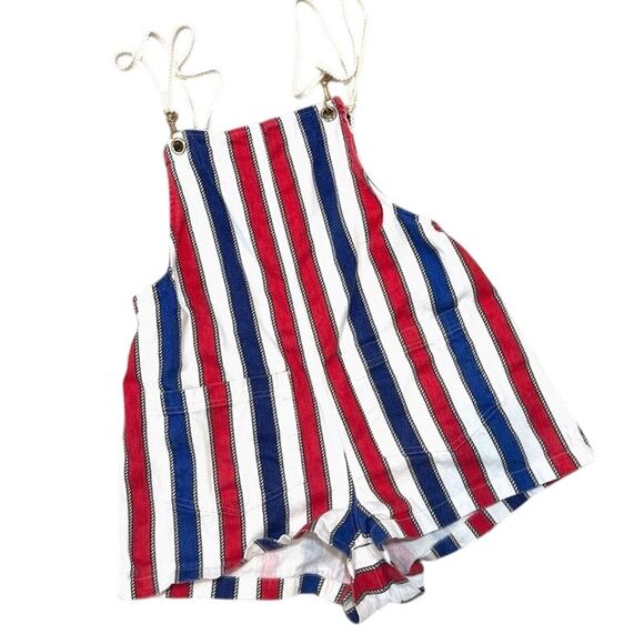 Show Me Your Mumu Trude small striped romper denim shorts SH 3061 - Picture 10 of 10